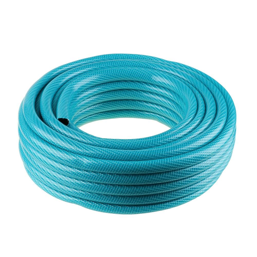 สายยางม้วน PVC KNITTING SPRING 5/8 นิ้ว X 20 ม. สีฟ้า