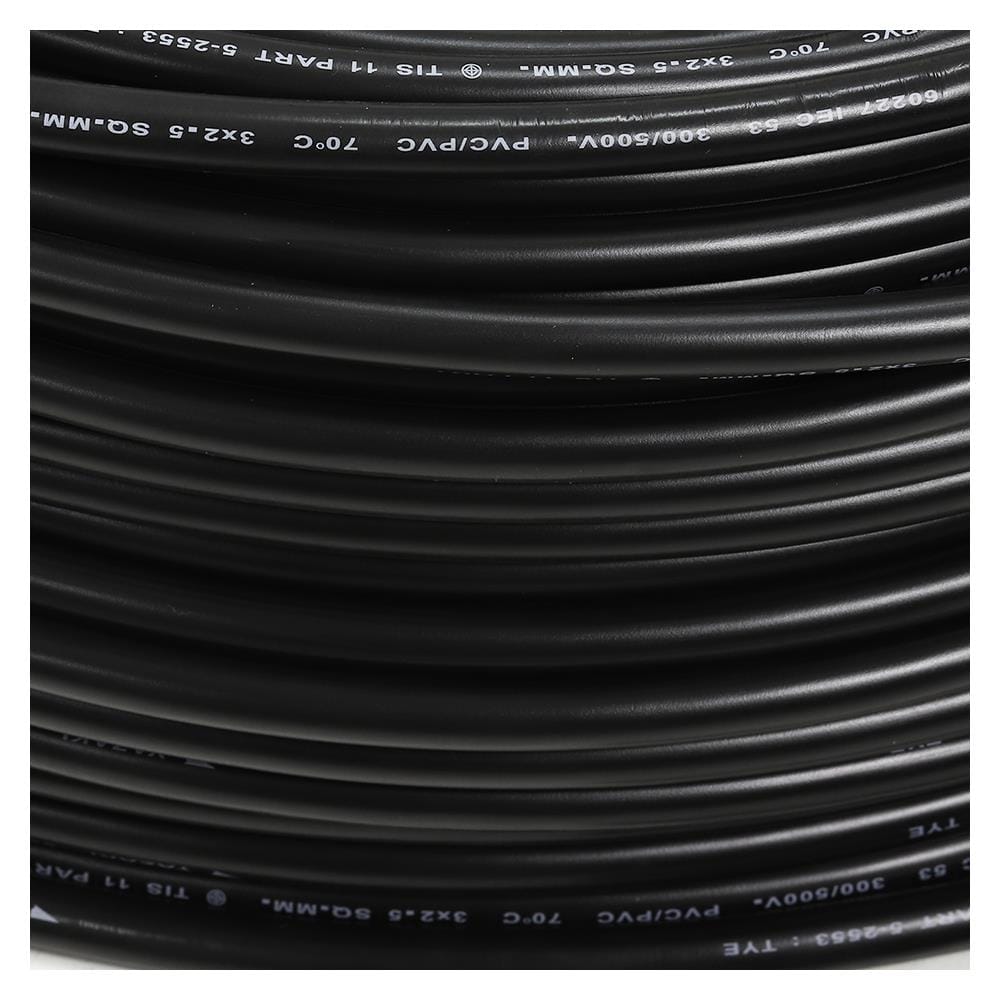 สายไฟ VCT IEC53 YAZAKI 3x2.5 ตร.มม. 100 ม. สีดำ