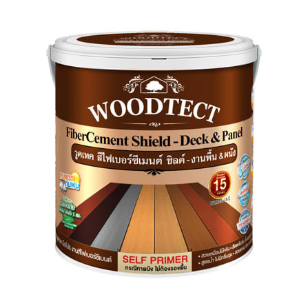 สีทาพื้นไม้ไฟเบอร์ซีเมนต์ ชนิดด้าน WOODTECT FD-502 สีไม้มะค่า 1 แกลลอน_0