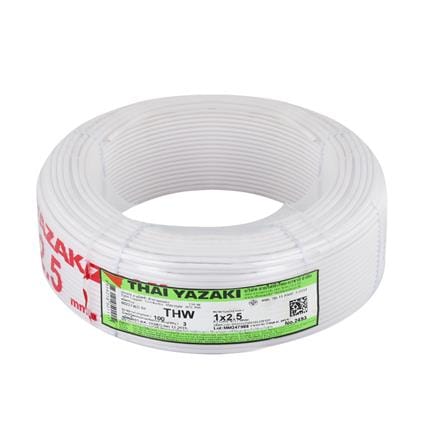 สายไฟ THW IEC01 YAZAKI 1x2.5ตร.มม. 100 ม. สีขาว
