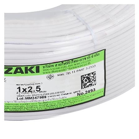 สายไฟ THW IEC01 YAZAKI 1x2.5ตร.มม. 100 ม. สีขาว_2