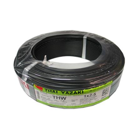 สายไฟ THW IEC01 YAZAKI 1x2.5ตร.มม. 100 ม. สีดำ_0