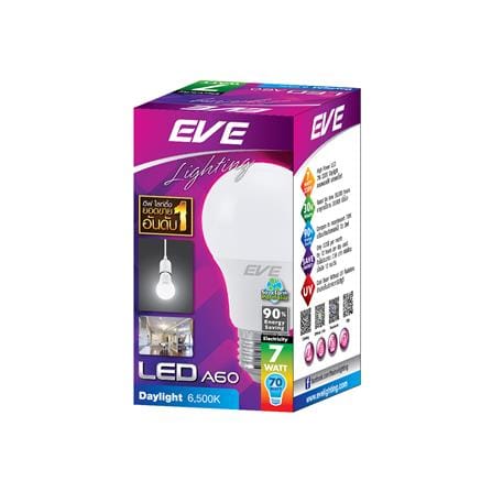 หลอดไฟ LED EVE A60 7 วัตด์ DAYLIGHT E27_1