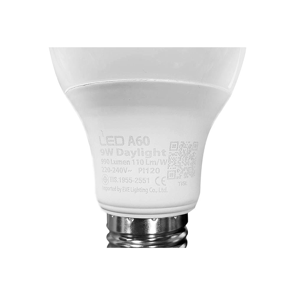 หลอดไฟ LED EVE A60 9 วัตด์ DAYLIGHT E27
