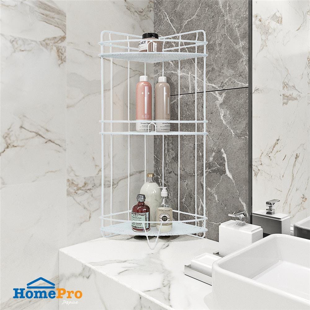 ชั้นวางของเข้ามุม 3 ชั้น BATH TIME BT 7133E สีขาว
