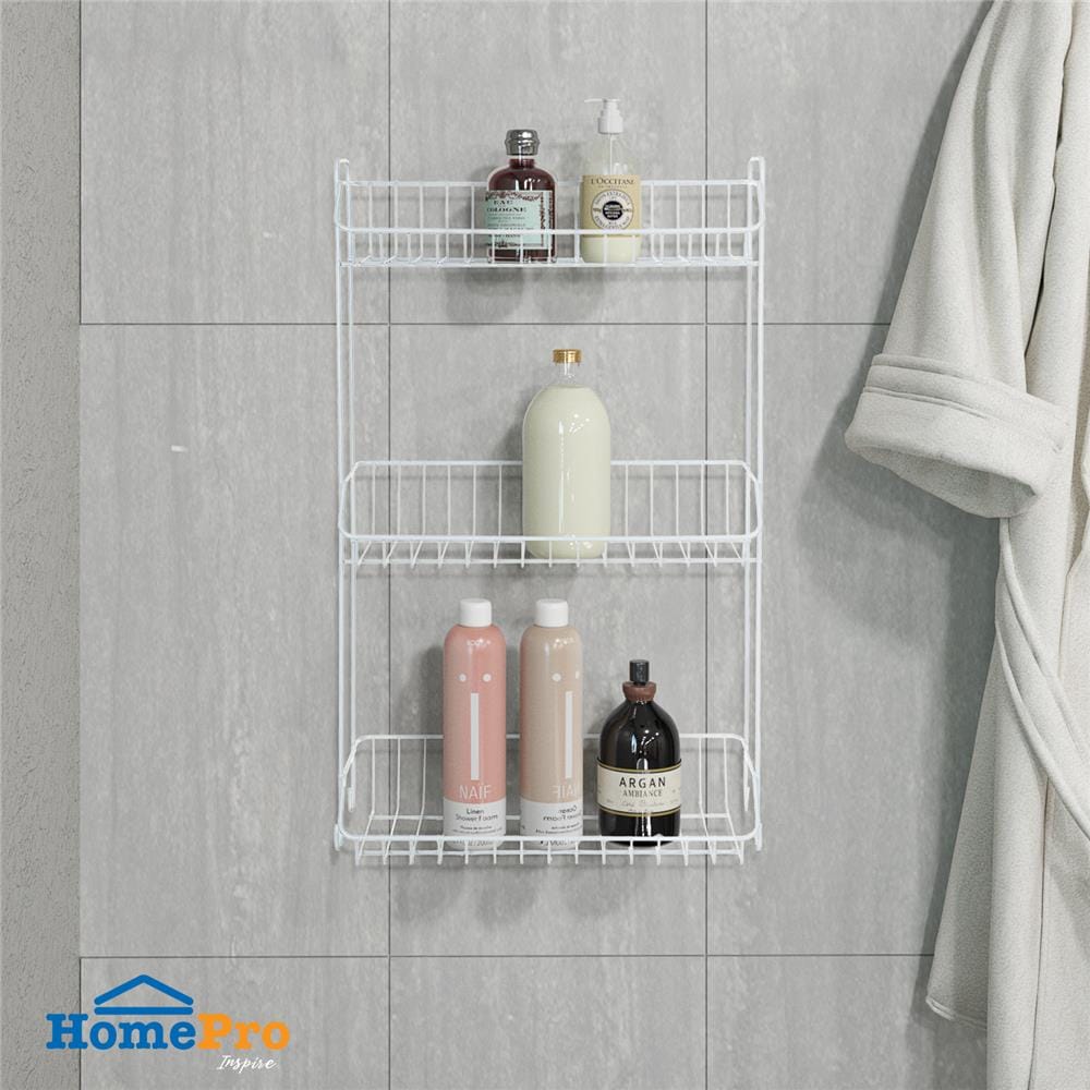ชั้นวางของติดผนัง 3 ชั้น BATH TIME BT 7033E สีขาว