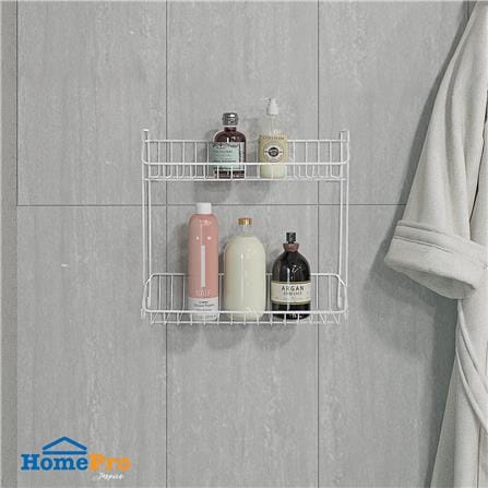 ชั้นวางของติดผนัง 2 ชั้น BATH TIME BT 7032E สีขาว_3