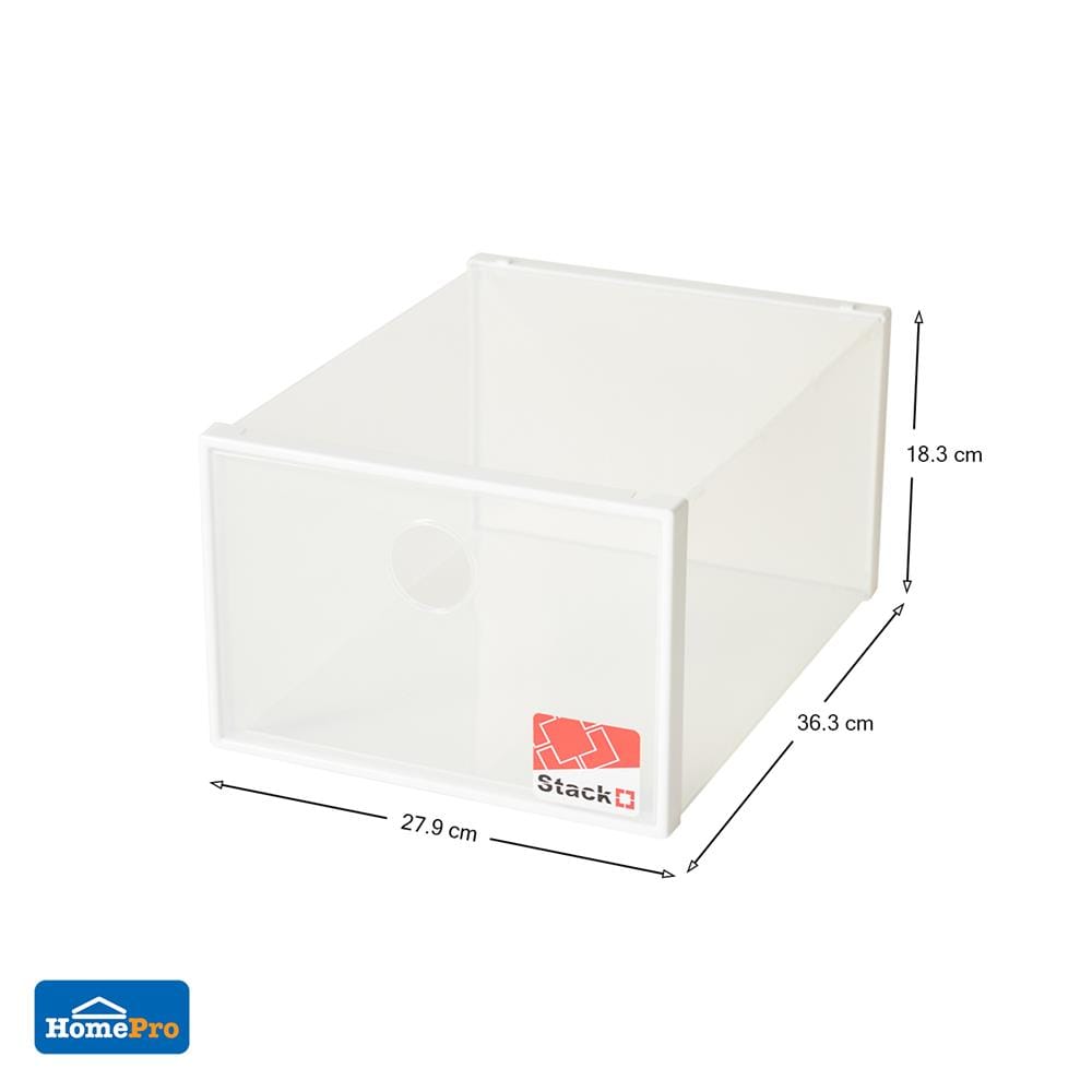 กล่องรองเท้า STACKO HP5-0140 27.9x36.3x18.3 ซม. สีขาว