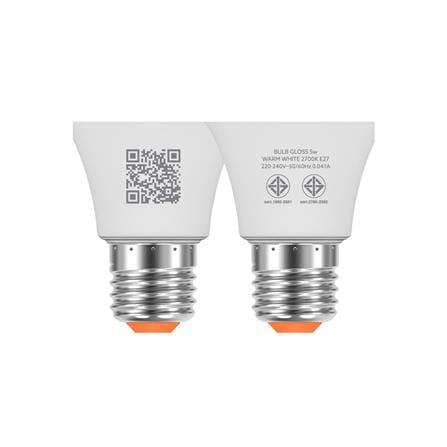 หลอด LED LAMPTAN BULB GLOSS 5 วัตต์ WARM WHITE E27 (แพ็ก 2 ชิ้น)_4