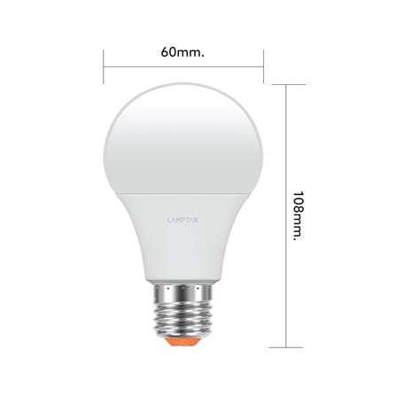 หลอด LED LAMPTAN BULB GLOSS 5 วัตต์ WARM WHITE E27 (แพ็ก 2 ชิ้น)_3
