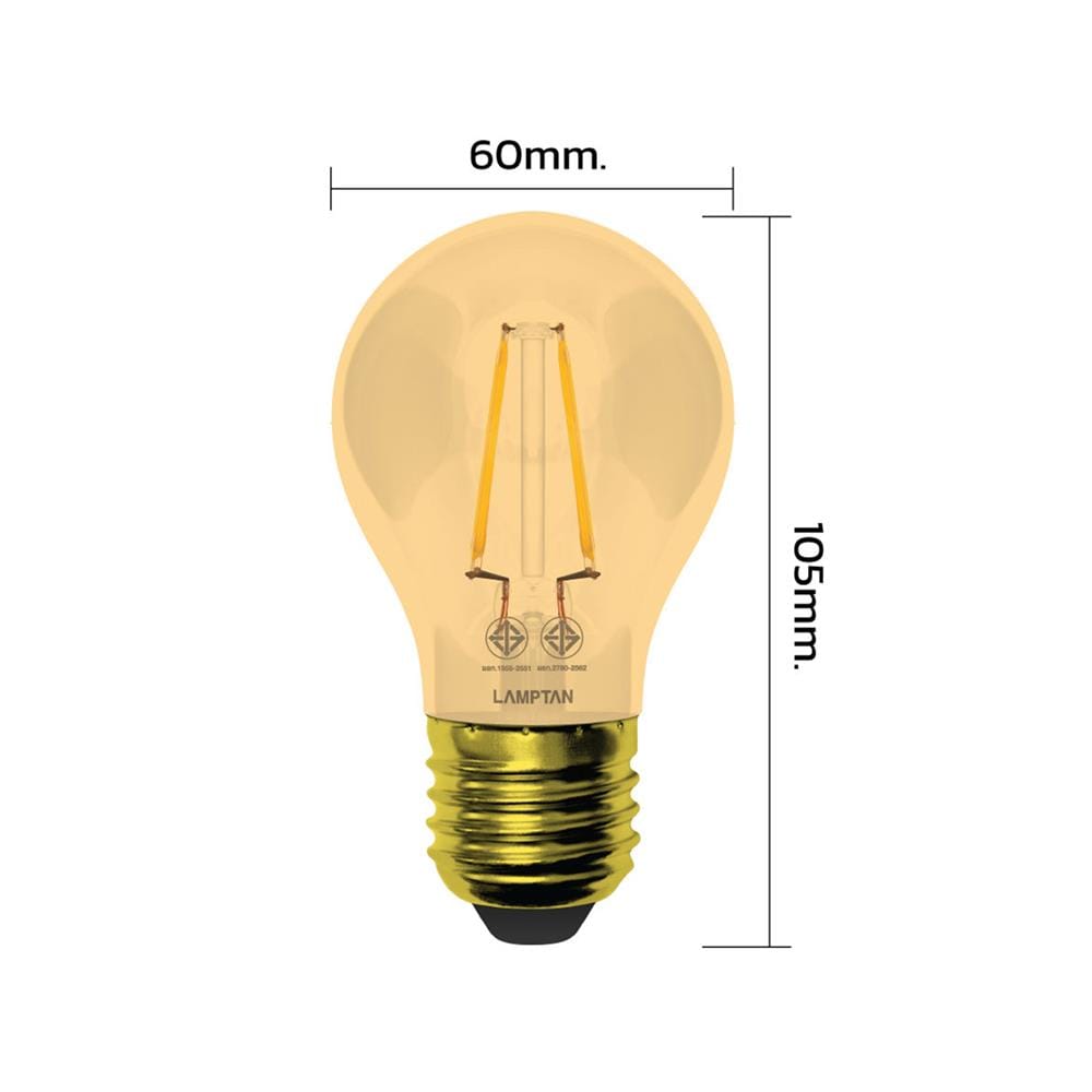 หลอด LED LAMPTAN VINTAGE 4 วัตต์ WARM WHITE E27