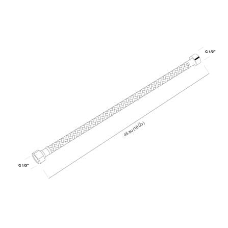 สายน้ำดีสเตนเลสน้ำอุ่น-น้ำเย็น AMERICAN STANDARD A-800.18-DIY 18 นิ้ว_2