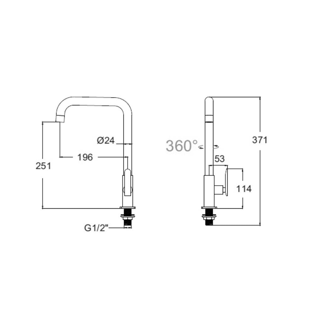 ก๊อกซิงค์เดี่ยวเคาน์เตอร์ AMERICAN STANDARD A-K5603