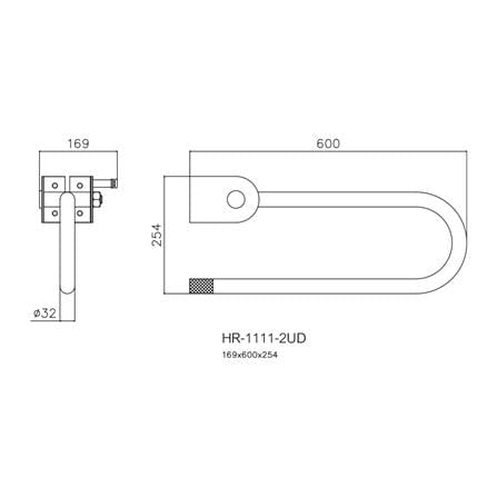 ราวมือจับ ตัว U โยกขึ้นลง WS HR-1111-2-UD_3