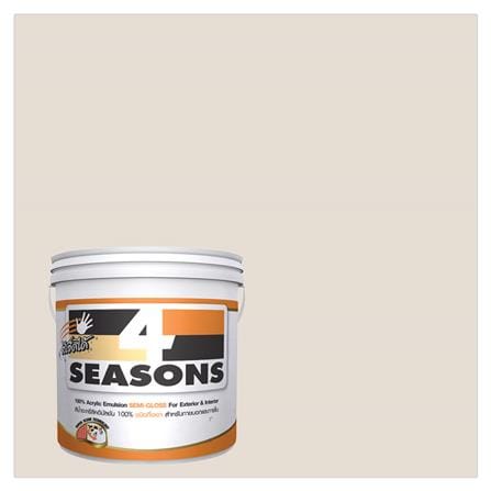 สีน้ำทาภายนอก TOA 4 SEASONS #A6007 WHITE AND ORANGE กึ่งเงา 5 แกลลอน_0