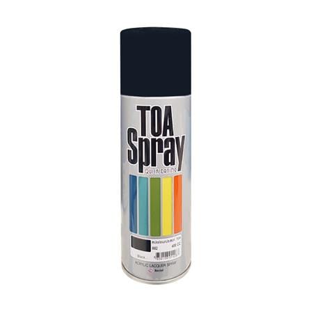 ACRYLIC LACQUER SPRAY PAINT TOA 2 BLACK 400CC
