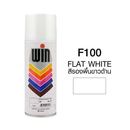 สีสเปรย์รองพื้นพลาสติก TOA WIN F100 สีขาวด้าน 400 ซีซี_0