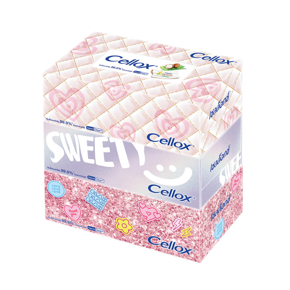 กระดาษเช็ดหน้า CELLOX SWEET FANCY 135 แผ่น (แพ็ก 3 ชิ้น)