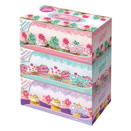 กระดาษเช็ดหน้า CELLOX SWEET FANCY 135 แผ่น แพ็ก 3 ใบ_0
