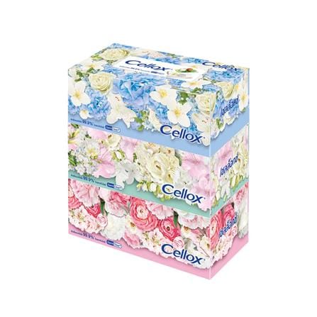 กระดาษเช็ดหน้า CELLOX FLOWER 135 แผ่น (แพ็ก 3 ชิ้น)_0