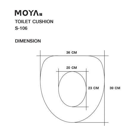แผ่นรองฝารองนั่ง MOYA S-106 ดอกไม้_4