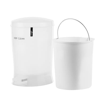 ถังขยะเหยียบรี HH2510P ขนาด 12L สีขาว_2