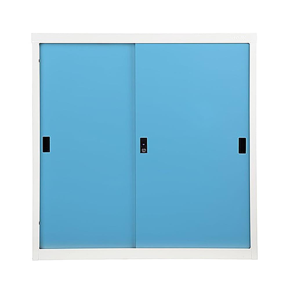 ตู้เหล็กบานเลื่อนทึบ KIOSK SOD-3 DG/BO สีฟ้า