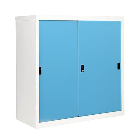 ตู้เหล็กบานเลื่อนทึบ KIOSK SOD-3 DG/BO สีฟ้า_1