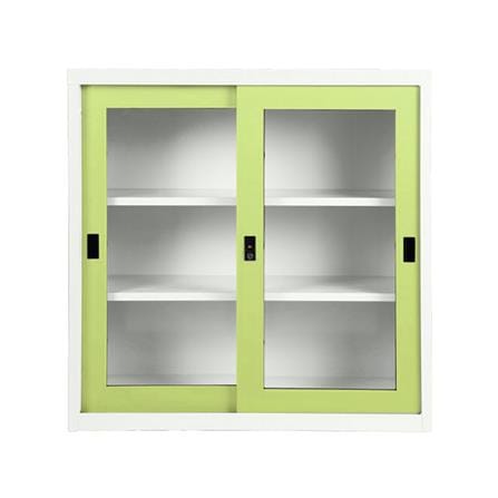 ตู้เหล็กบานเลื่อนกระจก KIOSK SGD-3 DG/GR สีเขียว_0
