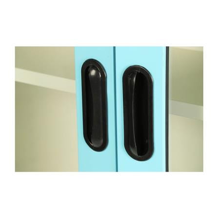 ตู้เหล็กสูงบานเปิดกระจก KIOSK MAX-052 DG/BO สีฟ้า_3