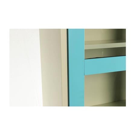 ตู้เหล็กสูงบานเปิดกระจก KIOSK MAX-052 DG/BO สีฟ้า_4