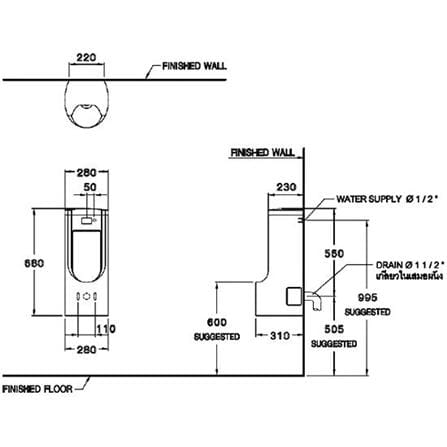 โถปัสสาวะชายเซนเซอร์ COTTO C31227AC สีขาว_1