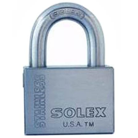 กุญแจลูกปืน SOLEX S50 50 มม. สีเงิน_0