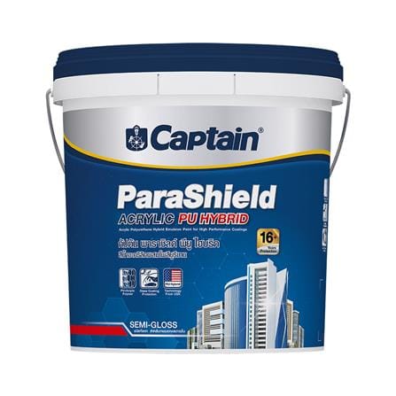 สีน้ำทาภายนอก ชนิดกึ่งเงา CAPTAIN PARASHIELD COOLMAX BASE B สีขาว 2.5 แกลลอน