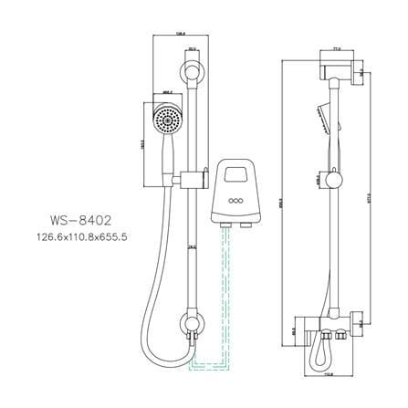 ชุดฝักบัวราวเลื่อน WS WS-8402_1
