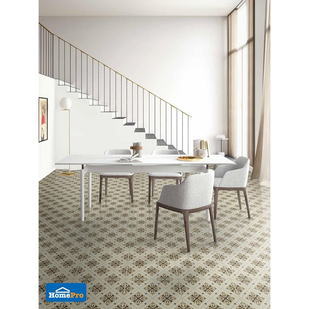 กระเบื้องพื้น 16x16 นิ้ว TARA โคโลเนียล เบจ EXC A 0.96 ตร.ม.