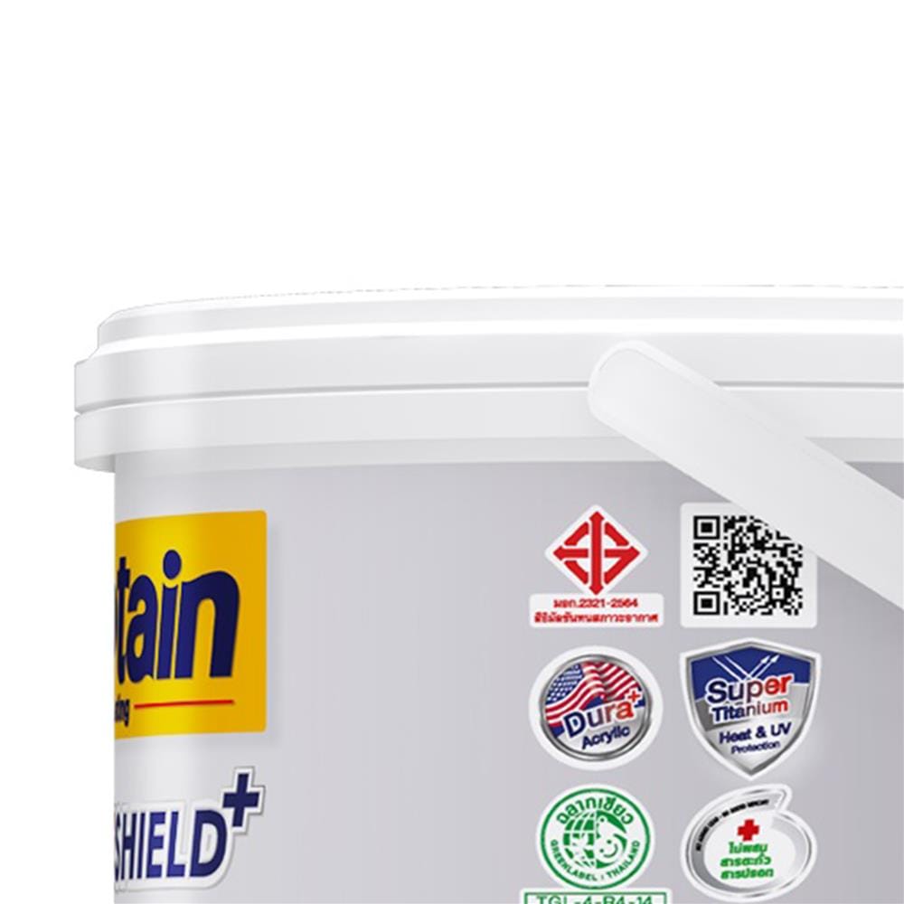 สีน้ำทาภายนอก ชนิดด้าน CAPTAIN LONGLIFE SHIELDPLUS BASE D สีขาว 2.5 แกลลอน