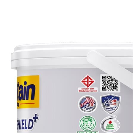 สีน้ำทาภายนอก ชนิดด้าน CAPTAIN LONGLIFE SHIELDPLUS BASE D สีขาว 2.5 แกลลอน_3