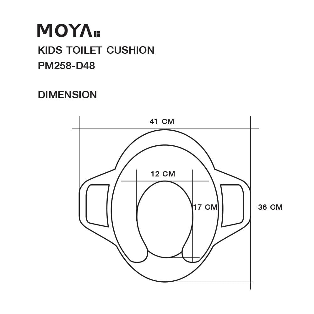 ฝารองนั่งเด็กเสริมฟองน้ำ MOYA PM258-D48 สีฟ้า