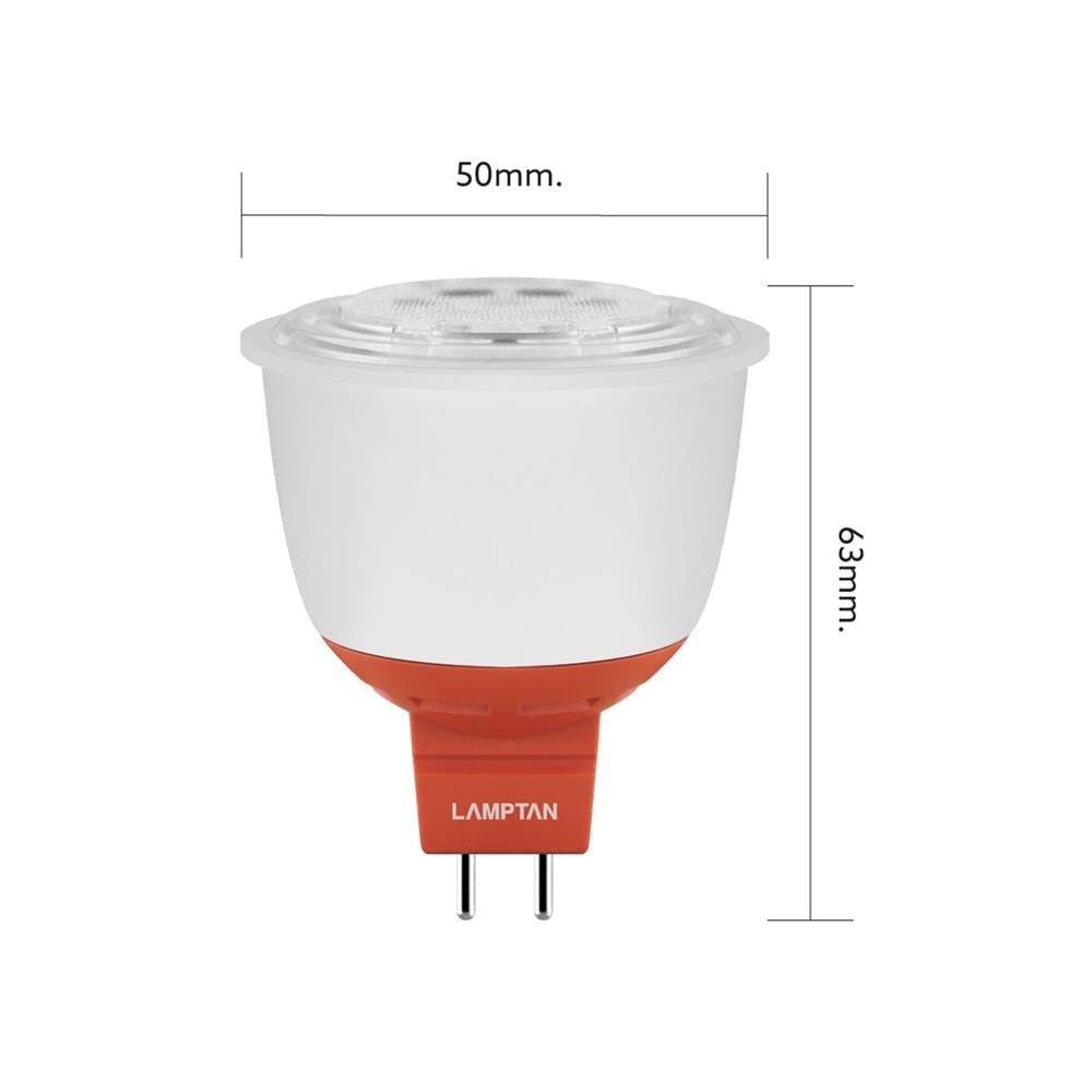 หลอด LED LAMPTAN MR16 DIMMABLE 7 วัตต์ WARM WHITE GU5.3