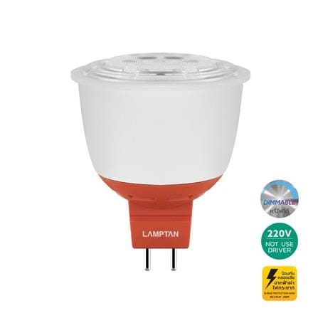 หลอด LED LAMPTAN MR16 DIMMABLE 7 วัตต์ WARM WHITE GU5.3_0