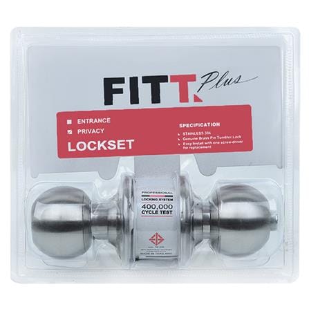 ลูกบิดประตูห้องน้ำ หัวกลม FITT PLUS 3100 SSP65 สีสเตนเลส_3