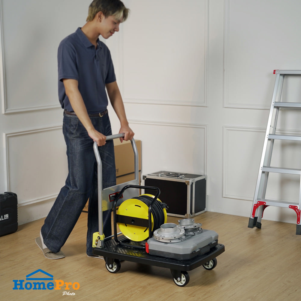 รถเข็น 4 ล้อ MATALL FD150 150 กก. สีดำ