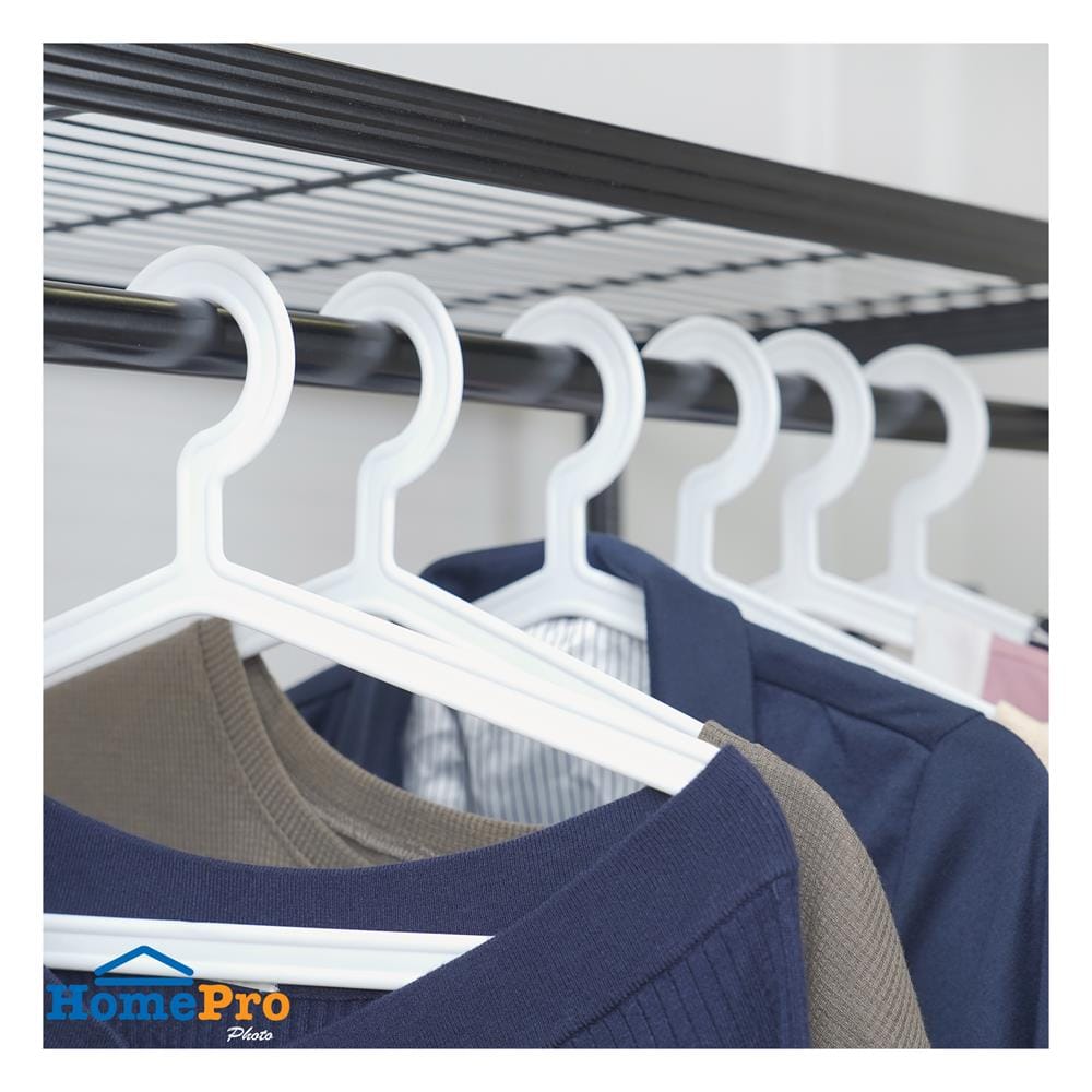 ไม้แขวนเสื้อ PLIM H-005 สีขาว แพ็ค 6 ชิ้น