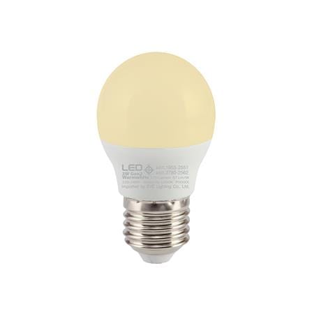 หลอดไฟ LED EVE ROUND GEN2 3 วัตต์ WARMWHITE E27 สีเหลือง_1