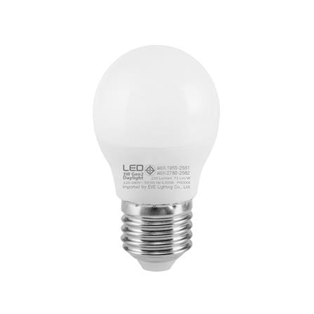 หลอดไฟ LED EVE ROUND GEN2 3 วัตต์ DAYLIGHT E27_1