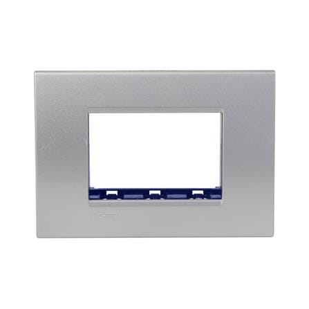 หน้ากาก 3 ช่อง BTICINO SLNA4803TEF สีเงิน_0