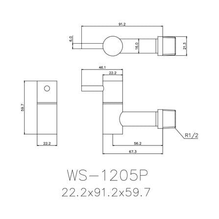 ก๊อกล้างพื้น 1 ทาง WS WS-1205P_1