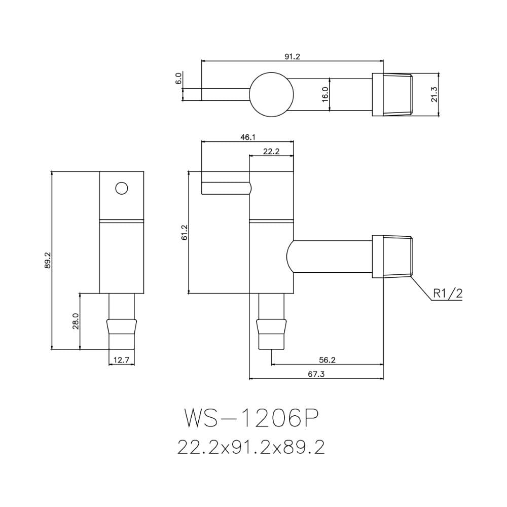 ก๊อกล้างพื้น 1 ทาง WS WS-1206P