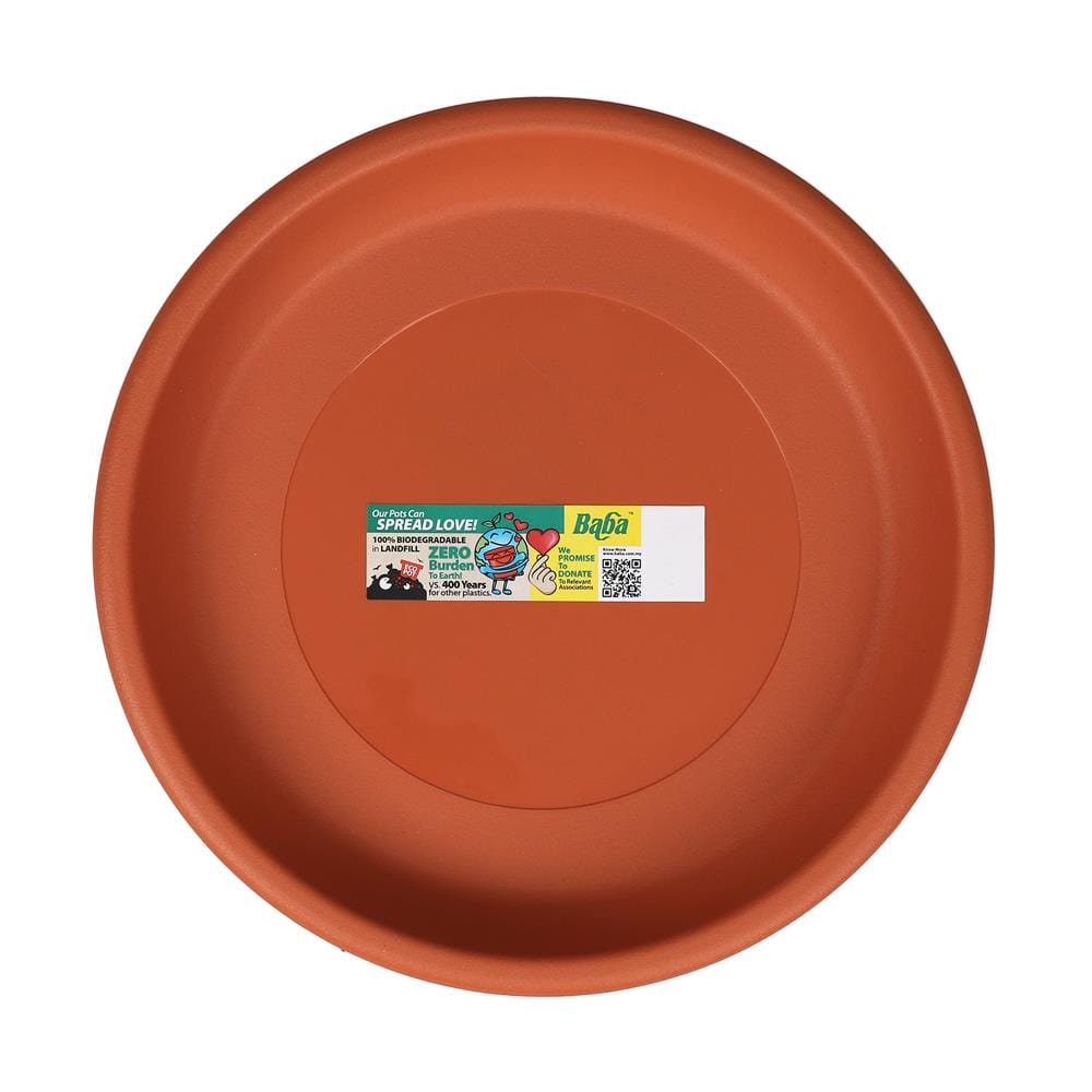 จานรองกระถางพลาสติก BABA 939 27 ซม. สี COTTA